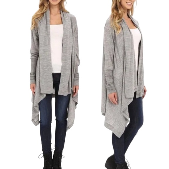 Icebreaker Sweaters - Icebreaker Merino Sydney Wrap Long Cardigan Drape Grey size Small